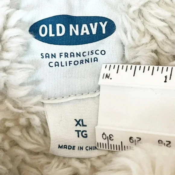 Old Navy Womens Size XL Sherpa Lined Jean Trucker Jacket Cotton Stretch Denim - Picture 13 of 14